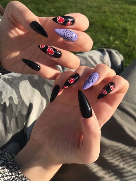 Маникюр Наруто | Anime nails, Long acrylic nails, Nails