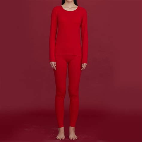 JNGSA 2023 Winter Two-piece Thermal Underwear Set for Women Long Johns