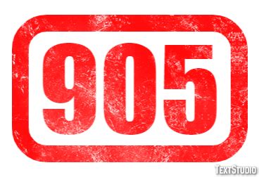 905 Effet de texte et design de logos Nombre