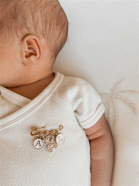 Personalized Gold Baby Pin | Baby Brooch | Baptism Pin | Stroller Pin ...