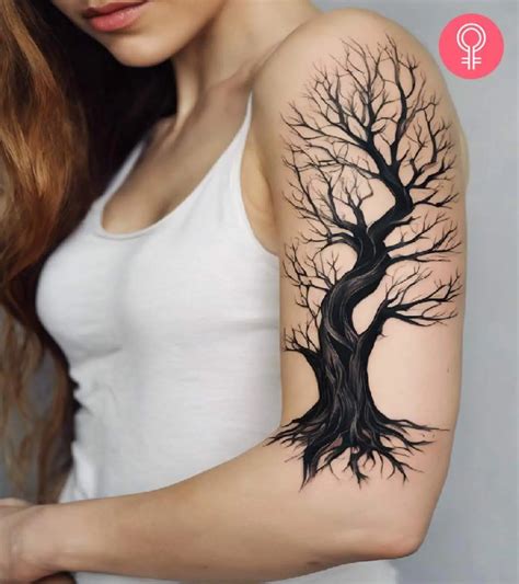 twisted tree arm tattoo