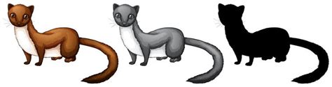 weasel vector art icons  graphics