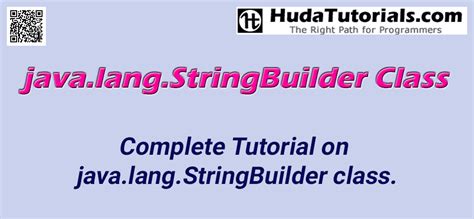 java lang StringBuilder Class - StringBuilder in Java