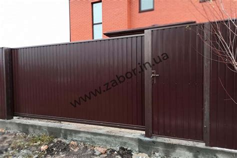 Відкатні ворота купити, ціна, установка, з профнастилу, ковані, монтаж ...
