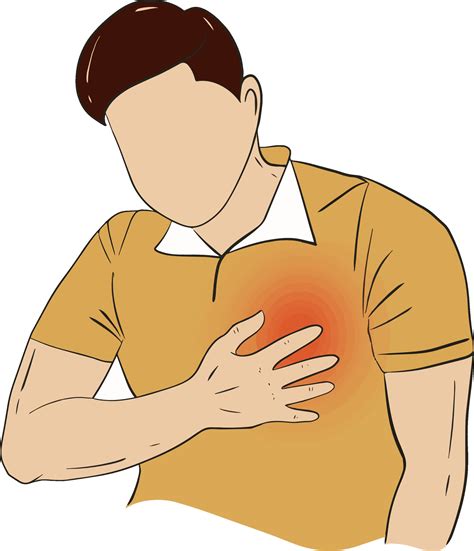 hand drawn cartoon illustration of a man touching a heart Fights chest ...