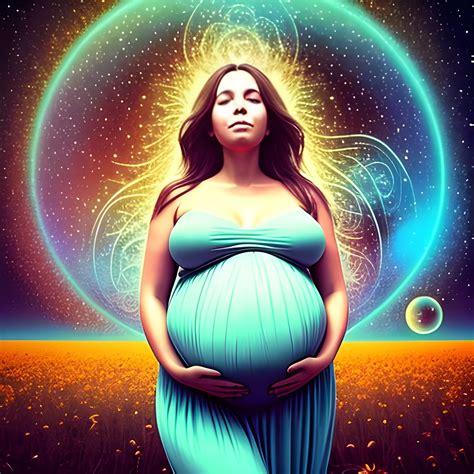 a beautiful pregnant woman with a belly that looks like the cosmos and