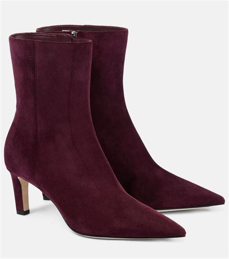 Jimmy Choo Alizze 65 Suede Ankle Boots in Purple | Lyst