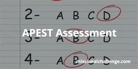 APEST Assessment | Missional Challenge