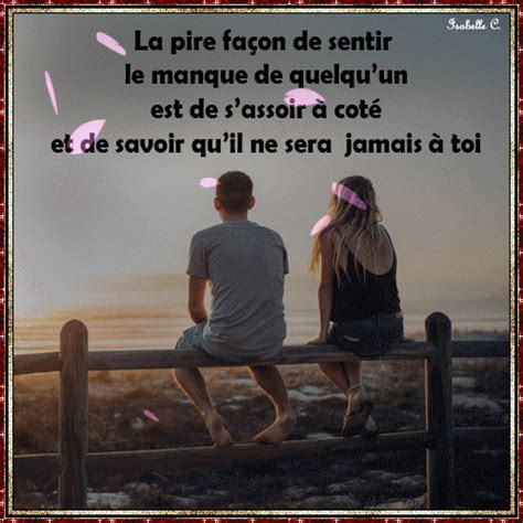 La pire façon de sentir le manque de quelqu'un...