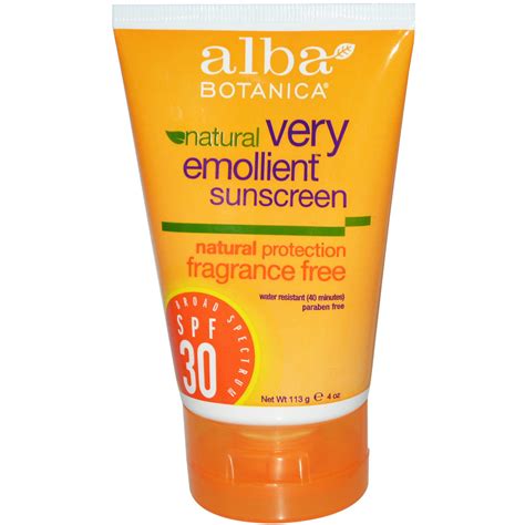 Alba Botanica, Natural Very Emollient Sunscreen, Fragrance Free, SPF 30 ...