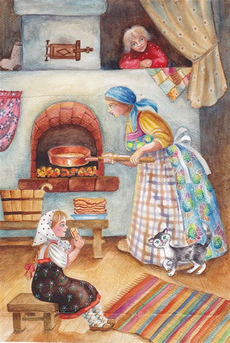 Иллюстрация Блины в стиле декоративный | Illustrators.ru | Иллюстрации ...