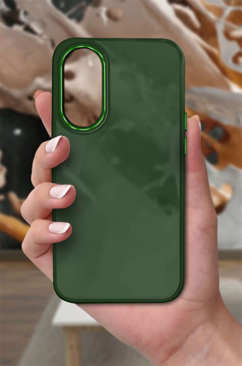 etui do oppo a98 5g matowe zielone + szkło