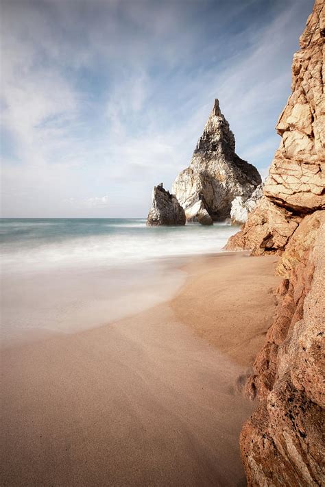 view   rocks   beach praia da ursa colares sintra portugal