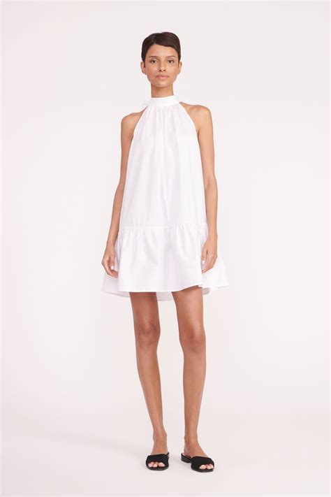 STAUD MARLOWE DRESS WHITE