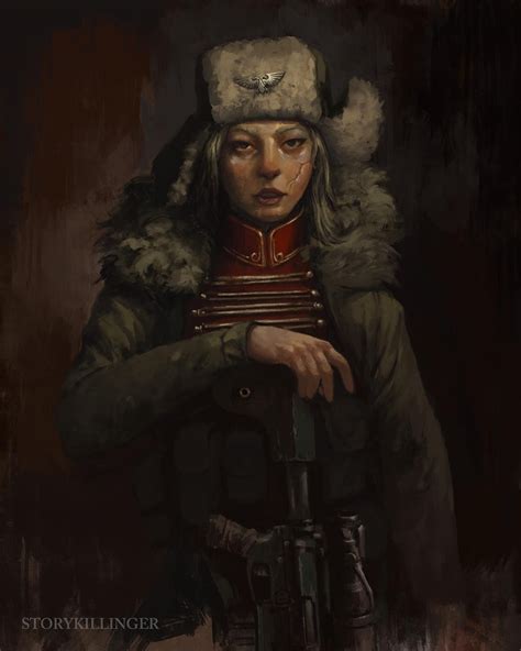 Kára - Valhallan Ice Warriors - Art by Stefan Ristić - 40K Gallery