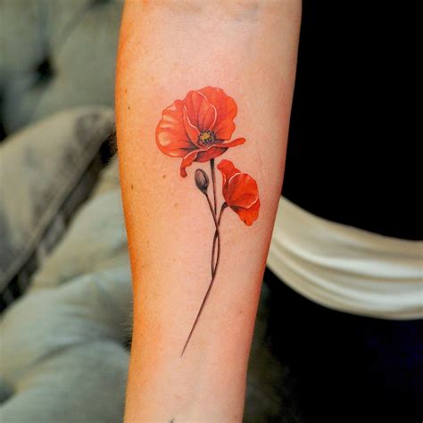 california poppy tattoo 8