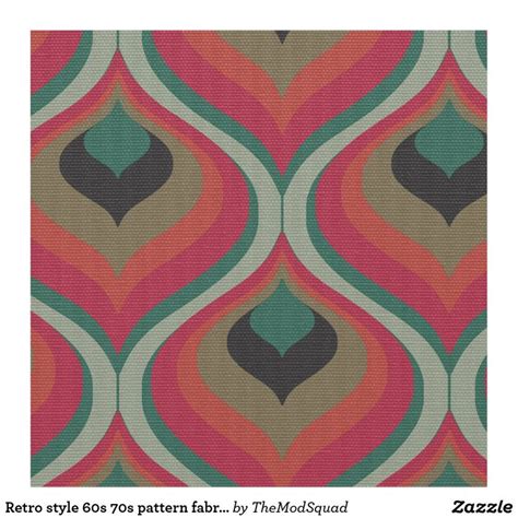 Retro style 60s 70s pattern fabric | Print design pattern, Fabric patterns, Retro pattern