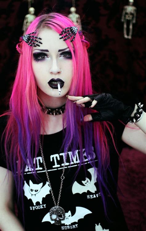 Pastel Goth Girl Pink Hair at Charles Wagar blog