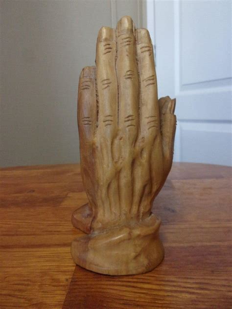 Olive Wood Praying Hands Figurine | #4581845405