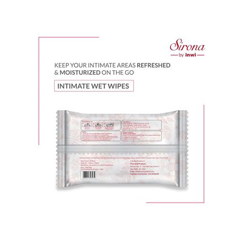 Buy Sirona Intimate Wet Wipes For Cleaning Intimate Areas, Ideal For