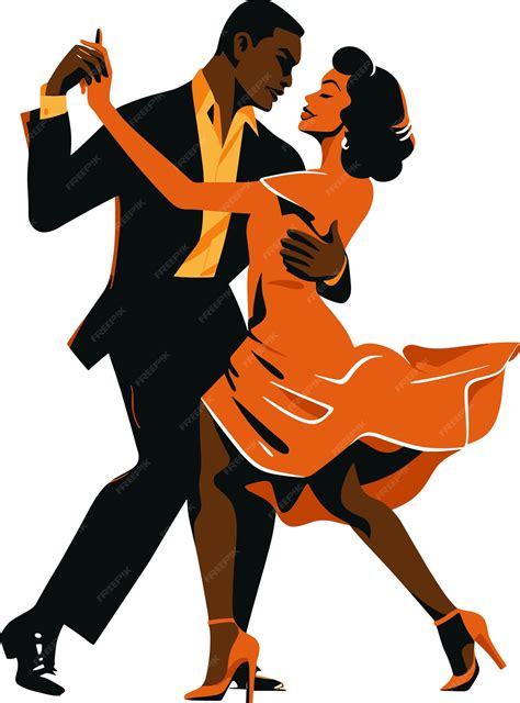 Premium Vector | Vibrant mambo dance couple illustration for latin