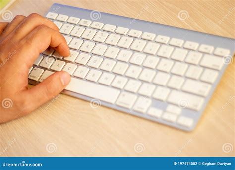 Hands on Keyboard, Hands Typing on a Keyboard Stock Photo - Image of ...