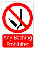bashing prohibited sign vector    freeimages