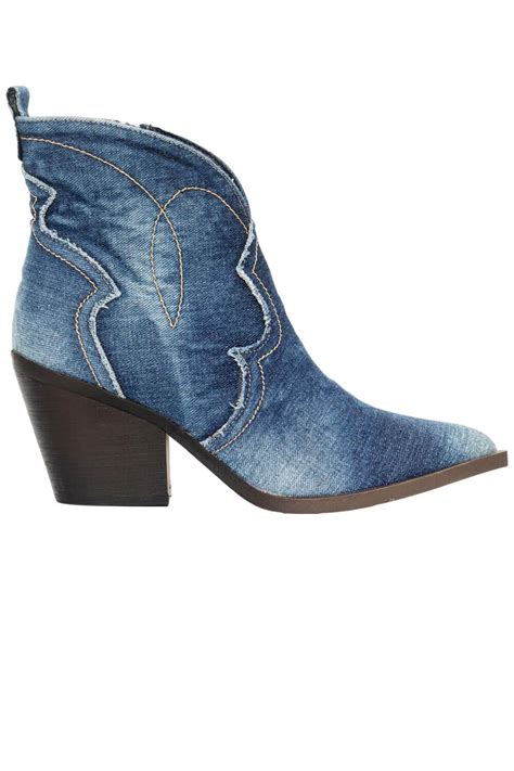 Каубойски ботуши с ток, Luigi, Denim, Blue, 39 EU - eMAG.bg