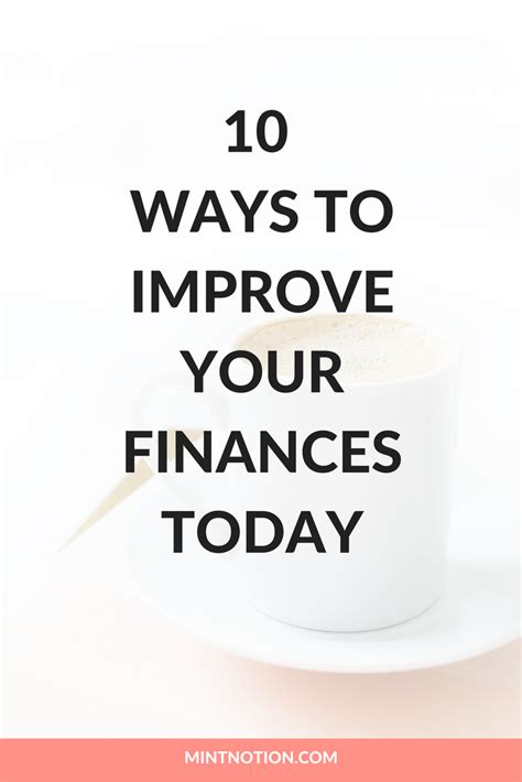 ways  improve  finances today mint notion