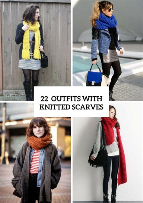 22 Cool Winter Outfits With Knitted Scarves - Styleoholic