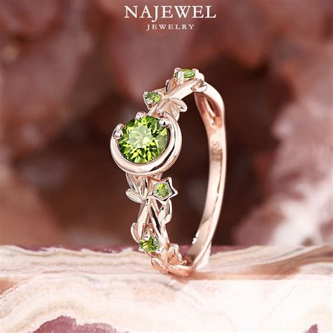 Peridot Engagement Ring - Etsy