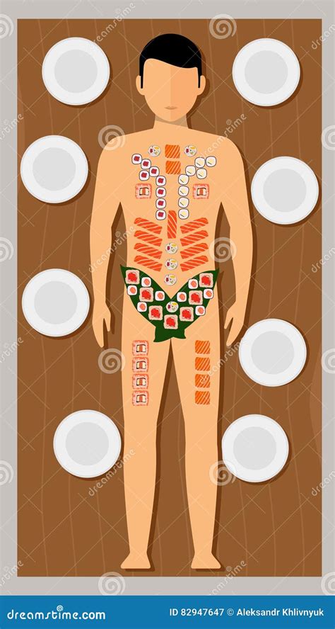 Body sushi icons stock illustration. Illustration of japan - 82947647