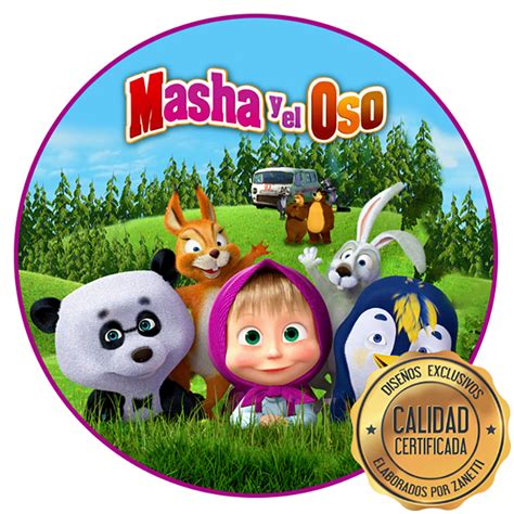 Lámina Masha y el Oso - Personajes Red. — Zanetti