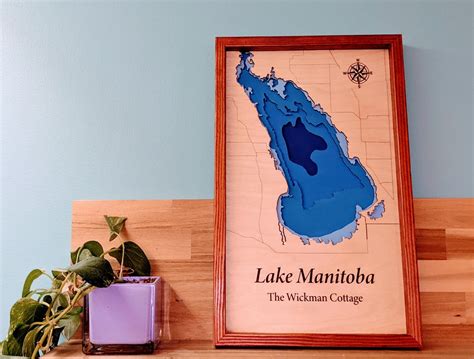 Lake Manitoba Bathymetric Map - Erlenmeyer Designs - | Science + DESIGN