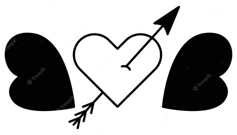 Tatuaje de corazón al estilo de los años 90, 2000. ilustración de un ...
