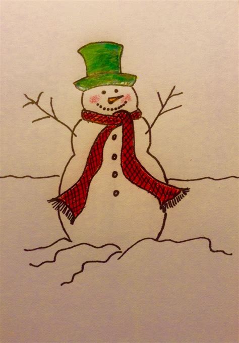 Snowman sketch | Holiday snowmen, Sketches, Snowman