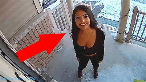 10 WEIRD MOMENTS CAUGHT ON DOORBELL CAMERA - YouTube