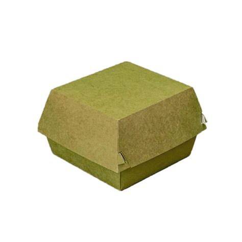 Комплект от 100 кутии за хамбургер, 115x115x90 mm, крафт картон GC1 ...