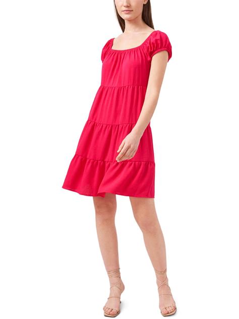 Buy RILEY & RAE Tiered Short Mini Dress - Pink At 80% Off | Editorialist