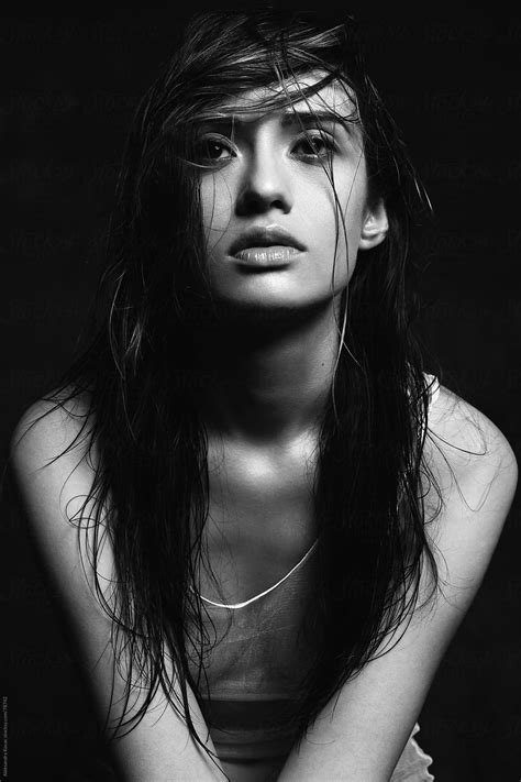 Black And White Portrait Of A Sensual Woman. | Stocksy United