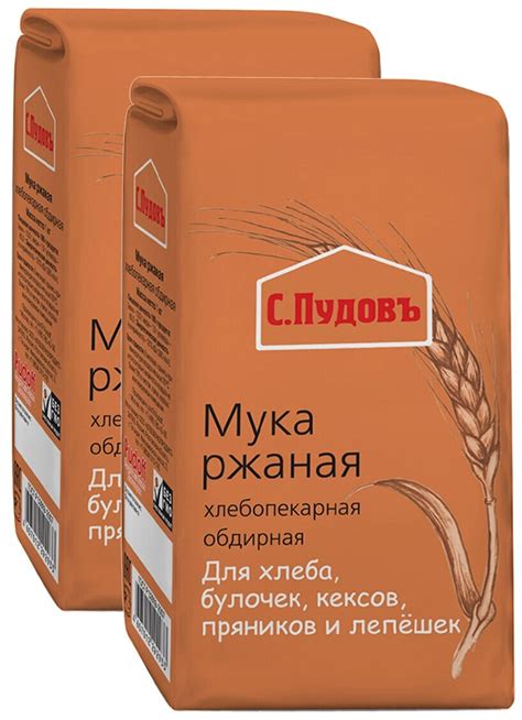 Мука С.Пудовъ ржаная обдирная, 2 шт — купить в интернет-магазине по ...