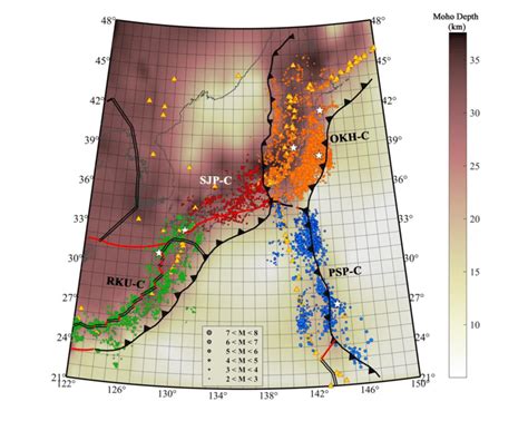 The topography of the Mohoroviciç discontinuity (shaded relief image ...