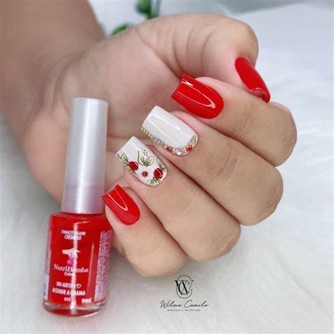 Fotos De Unhas Decoradas Em Vermelho - 20 unhas lindas em tons vermelhos para você arrasar - UNHAS DECORADAS