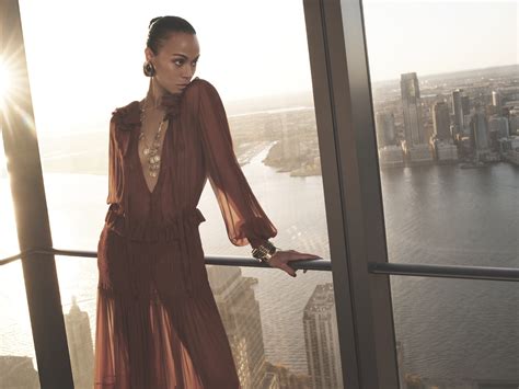 Zoe Saldana Shines Bright in Saint Laurent's Spring 2025 Campaign - V