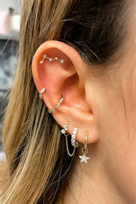 Cartilage Piercing Inspiration: Flat Helix, Helix, Conch and Triple ...