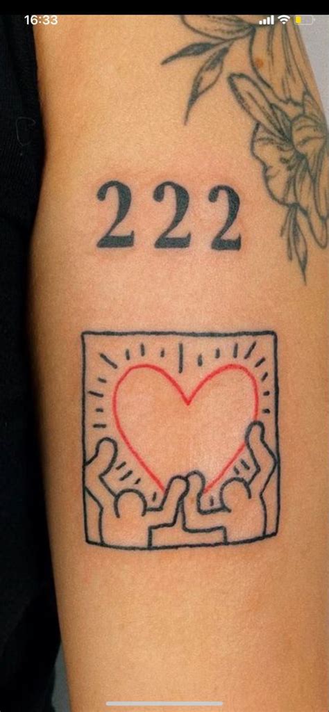 Cute Baby Tattoo with Number 222