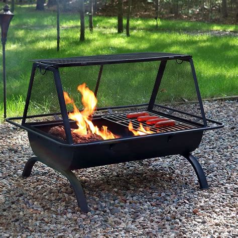 sunnydaze northland outdoor fire pit   large wood burning patio