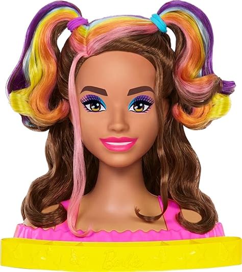 Amazon.com: Barbie Totally Hair Styling Doll Head & 20+ Accessories ...