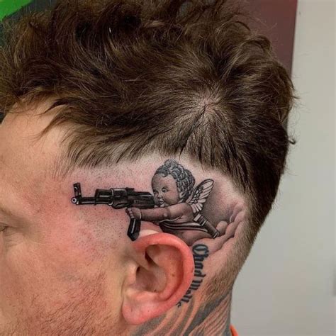 Update more than 78 angel tattoo behind ear best - in.cdgdbentre