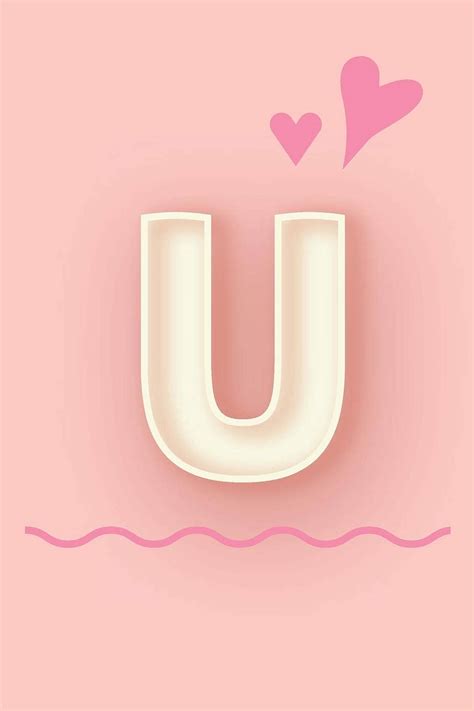 Download Letter U With Hearts Wallpaper | Wallpapers.com